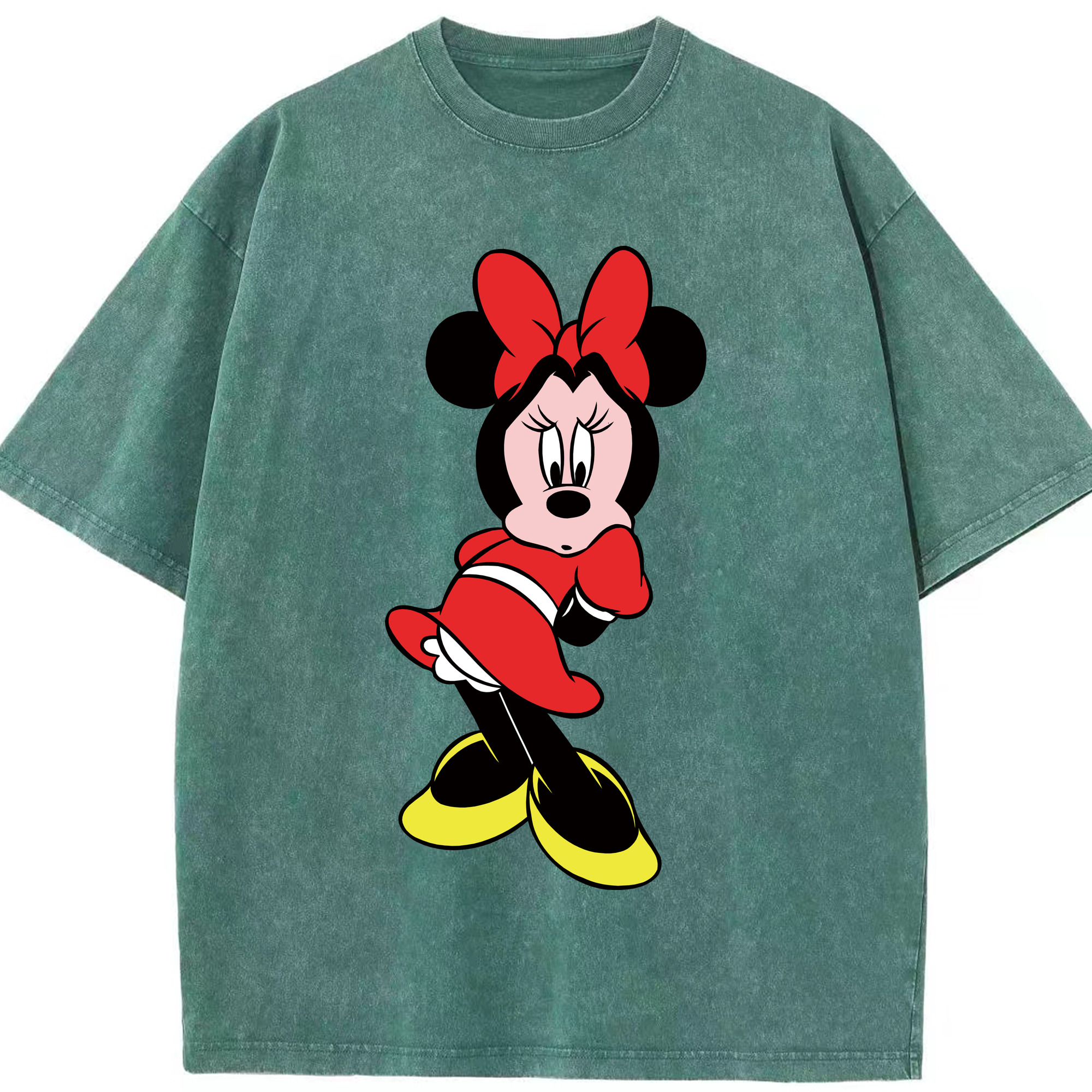 （画像用） ミッキーマウス Mickey Mouse 綿100% ヴィンテージ風 半袖Tシャツ（フロントプリント）